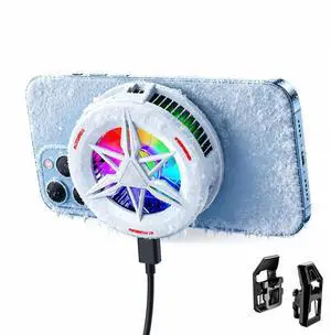 Basic iPhone Cooler,Magnetic/Clip-on Phone Cooler for Gaming,Phone Fan Basic iPhone Cooler,Magnetic/Clip-on Phone Cooler for Gaming,Phone Fan