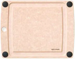 All-In-One Cutting Board with Non-Slip Feet and Juice Groove, 11.5" × 9", Natural/Black All-In-One Cutting Board with Non-Slip Feet and Juice Groove, 11.5" × 9", Natural/Black