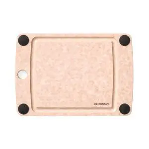 All-In-One Cutting Board with Non-Slip Feet and Juice Groove, 10" × 7", Natural/Black All-In-One Cutting Board with Non-Slip Feet and Juice Groove, 10" × 7", Natural/Black