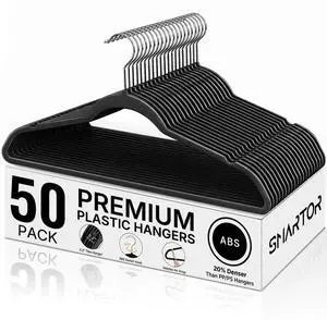 Plastic Hangers 50 Pack, Heavy Duty Plastic Hangers for Clothes Plastic Hangers 50 Pack, Heavy Duty Plastic Hangers for Clothes