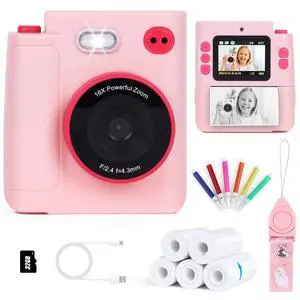 Kids Camera Instant Print, Gifts for Age 3-12 Kids, 5 Rolls Paper Kids Camera Instant Print, Gifts for Age 3-12 Kids, 5 Rolls Paper