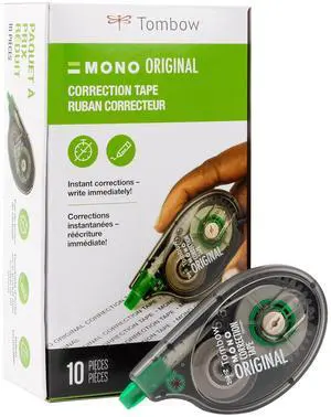 68720 MONO Original Correction Tape, 10-Pack. Easy To Use Applicator for Instant Corrections, White, 10 Count (Pack of 1) 68720 MONO Original Correction Tape, 10-Pack. Easy To Use Applicator for Instant Corrections, White, 10 Count (Pack of 1)