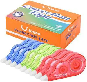 White Correction Tape (9pack, 5M/196"x0.2", Redx3, Greenx3, Bluex3) White Correction Tape (9pack, 5M/196"x0.2", Redx3, Greenx3, Bluex3)
