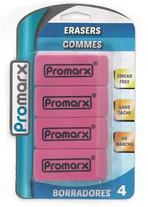 Pink Erasers, 4 Count (DA09-NRSB04-48) Pink Erasers, 4 Count (DA09-NRSB04-48)