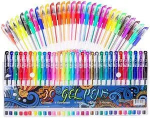 Gel Pens for Adult Coloring Books, 30 Colors Fine Point Gel Marker Pens Gel Pens for Adult Coloring Books, 30 Colors Fine Point Gel Marker Pens