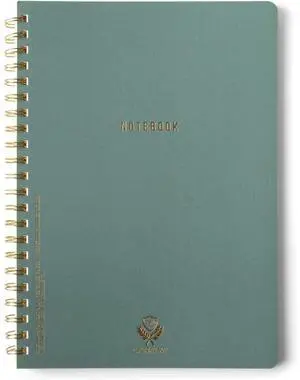 Textured Paper Twin Wire Notebook, Daily Planner & Soft Cover Writing Journal, 160 Lined Perforated Pages, Large Spiral Notebook for Work & Journaling, 8.25 x 11.625 in, Juniper Green Textured Paper Twin Wire Notebook, Daily Planner & Soft Cover Writing Journal, 160 Lined Perforated Pages, Large Spiral Notebook for Work & Journaling, 8.25 x 11.625 in, Juniper Green