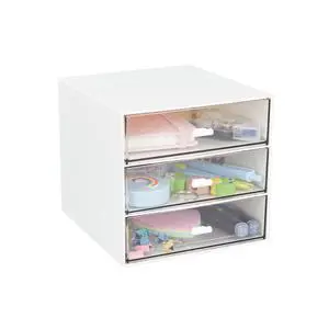 Desk Organizer with 3 Drawers, Clear Plastic Desk Storage Box, Desktop Organization for Office Supplies, Gel Pens, Pencils, Markers, Tape, Erasers, Paperclips, Chargers (White-3 Draws) Desk Organizer with 3 Drawers, Clear Plastic Desk Storage Box, Desktop Organization for Office Supplies, Gel Pens, Pencils, Markers, Tape, Erasers, Paperclips, Chargers (White-3 Draws)