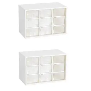 2PCS Small Drawer Organizer for Desk, Desktop Drawer Organizer with 9 Clear Drawers, Plastic Desktop Storage Drawers 7.1 Inch x 3 .9 Inch x 4.7 Inch, White 2PCS Small Drawer Organizer for Desk, Desktop Drawer Organizer with 9 Clear Drawers, Plastic Desktop Storage Drawers 7.1 Inch x 3 .9 Inch x 4.7 Inch, White