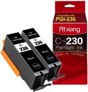 Compatible with Canon PGI-230 PGBK & CLI-231 Ink Cartridges, Replacement for Canon Pixma TS8820 Printer - (2, Black) Compatible with Canon PGI-230 PGBK & CLI-231 Ink Cartridges, Replacement for Canon Pixma TS8820 Printer - (2, Black)