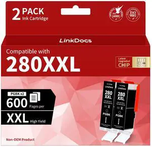 280xxl Compatible PGI-280xxl Black Ink Cartridges for Canon Printers Replacement for Canon 280 XL pgbk Black Work for Pixma TR8620a TR8520 TR8620 TR7520 TR8500 TR8600 TS9120 Printer(2 PGBK) 280xxl Compatible PGI-280xxl Black Ink Cartridges for Canon Printers Replacement for Canon 280 XL pgbk Black Work for Pixma TR8620a TR8520 TR8620 TR7520 TR8500 TR8600 TS9120 Printer(2 PGBK)