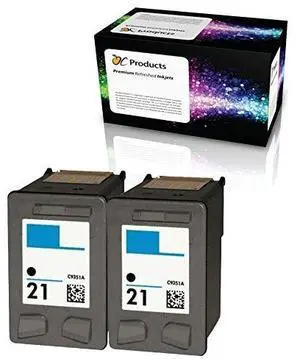 Refilled Ink Cartridge Replacement for HP 21 for PSC 1410 Deskjet F4180 F2280 D2360 D1560 D2460 F380 Officejet 4315 Printers (2 Black) Refilled Ink Cartridge Replacement for HP 21 for PSC 1410 Deskjet F4180 F2280 D2360 D1560 D2460 F380 Officejet 4315 Printers (2 Black)
