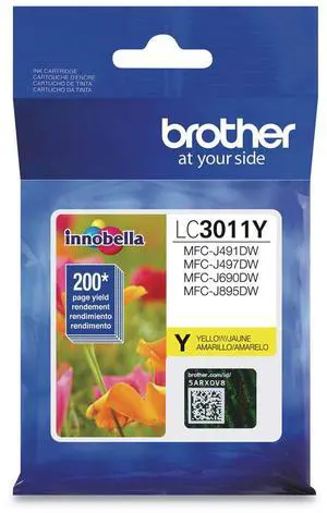 Printer LC3011Y Single Pack Standard Cartridge Yield Up to 200 Pages LC3011 Ink Yellow Printer LC3011Y Single Pack Standard Cartridge Yield Up to 200 Pages LC3011 Ink Yellow