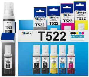 T522 Ink Refill Bottles Replacement for 522 ET-2800 ET-2803 ET-4800 ET-2720 ET-4850 ET-2850 ET-3850 ET-2400 ET-2840 ET-4700 ET-4810 ET-4850 Eco Tank Printer (2BK C M Y) T522 Ink Refill Bottles Replacement for 522 ET-2800 ET-2803 ET-4800 ET-2720 ET-4850 ET-2850 ET-3850 ET-2400 ET-2840 ET-4700 ET-4810 ET-4850 Eco Tank Printer (2BK C M Y)
