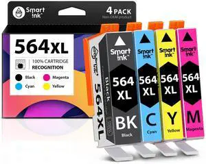 Compatible Ink Cartridge Replacement for HP 564 XL 564XL High Yield (4 Combo Pack) for DeskJet 3520 3522 Photosmart 7520 6520 5520 7525 5514 7510 OfficeJet 4620 Printers Compatible Ink Cartridge Replacement for HP 564 XL 564XL High Yield (4 Combo Pack) for DeskJet 3520 3522 Photosmart 7520 6520 5520 7525 5514 7510 OfficeJet 4620 Printers