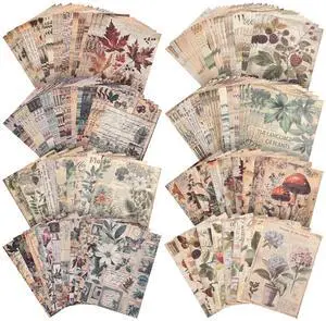 120 Sheets Vintage Botanical Scrapbook Paper Set, Journaling Scrapbooking Supplies Craft Decoupage Papers Kit, 4 Themes x 30 Mushroom Floral Antique Letter Design for Junk Journals Collage Card Making 120 Sheets Vintage Botanical Scrapbook Paper Set, Journaling Scrapbooking Supplies Craft Decoupage Papers Kit, 4 Themes x 30 Mushroom Floral Antique Letter Design for Junk Journals Collage Card Making
