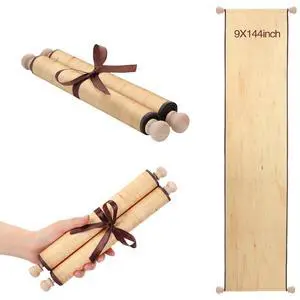 Blank Scroll Paper 9 x 144 Inches Long Scroll Paper Vintage Wrapped on Wood Rod for Wedding Vows, Writing, Drawing, Calligraphy, Invitation, Renaissance Festivals Blank Scroll Paper 9 x 144 Inches Long Scroll Paper Vintage Wrapped on Wood Rod for Wedding Vows, Writing, Drawing, Calligraphy, Invitation, Renaissance Festivals