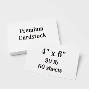 60 Sheets Premium White Cardstock 4"x6", 90 Lb Cover Card stock Paper, Heavyweight Card Stock for Printer, Thick Cover Stock Paper for Invitations, Postcards, Crafts, Diy, Drawing, Greeting Cards 60 Sheets Premium White Cardstock 4"x6", 90 Lb Cover Card stock Paper, Heavyweight Card Stock for Printer, Thick Cover Stock Paper for Invitations, Postcards, Crafts, Diy, Drawing, Greeting Cards