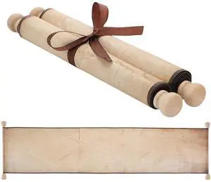 1 Pack Blank Scroll Paper on Wood Rod, 9 x 72 in, for Writing & Drawing 1 Pack Blank Scroll Paper on Wood Rod, 9 x 72 in, for Writing & Drawing