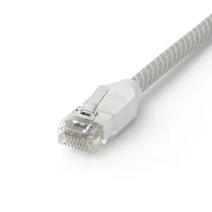 Amazon CAT6a Ethernet cable - Supports 10 gigabit+ speeds, 3 foot, 1-pack, Arctic White Amazon CAT6a Ethernet cable - Supports 10 gigabit+ speeds, 3 foot, 1-pack, Arctic White