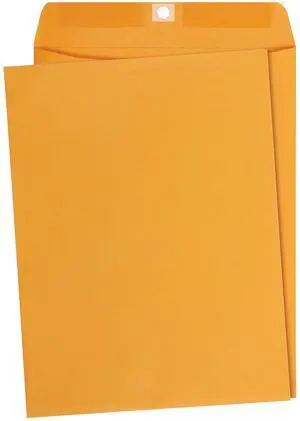Clasp Kraft Envelopes for Documents, Gummed Mailing Envelope, 9" x 12", 100-Pack Clasp Kraft Envelopes for Documents, Gummed Mailing Envelope, 9" x 12", 100-Pack