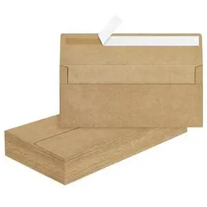 50 Pcs Kraft #10 Business Envelopes, Self Seal Standard Envelopes, Windowless Business Mailing Envelopes for Office, Checks, Letters, Invoices, Statements, Wedding, 4-1/8 x 9-1/2 inch 50 Pcs Kraft #10 Business Envelopes, Self Seal Standard Envelopes, Windowless Business Mailing Envelopes for Office, Checks, Letters, Invoices, Statements, Wedding, 4-1/8 x 9-1/2 inch