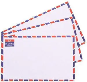 50 Pack Airmail Envelopes -Commercial Flap Business Envelopes- Air Mail Envelopes for Party Invitation, Military Correspondence, Letters to Troops- Size 4.5 * 8.9 inches 50 Pack Airmail Envelopes -Commercial Flap Business Envelopes- Air Mail Envelopes for Party Invitation, Military Correspondence, Letters to Troops- Size 4.5 * 8.9 inches