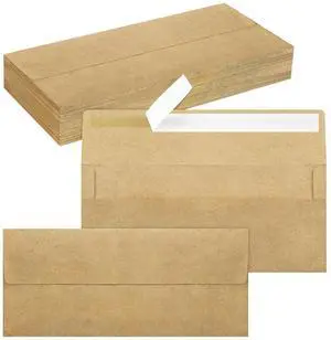 50 Pack #10 Business Envelopes, Self Seal Standard Kraft Envelopes for Secure Business & Legal Mailing, Office, Checks, Letter, Invoices, 4 1/8 x 9 1/2 Inches 50 Pack #10 Business Envelopes, Self Seal Standard Kraft Envelopes for Secure Business & Legal Mailing, Office, Checks, Letter, Invoices, 4 1/8 x 9 1/2 Inches