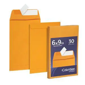 6 x 9 Catalog Envelopes with Self Seal Closure, 28 lb Brown Kraft, for Mailing Small Paper, Photos & Greeting Cards, 30 Per Pack (COLO403) 6 x 9 Catalog Envelopes with Self Seal Closure, 28 lb Brown Kraft, for Mailing Small Paper, Photos & Greeting Cards, 30 Per Pack (COLO403)