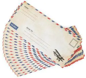 50 Pack Airmail Envelopes -Blue Airmail Envelopes- Air Mail Envelopes for Party Invitation, Love Letters, Military Correspondence, Christmas Military Envelopes, Letters to Troops- Size 4 x 8.7 inches 50 Pack Airmail Envelopes -Blue Airmail Envelopes- Air Mail Envelopes for Party Invitation, Love Letters, Military Correspondence, Christmas Military Envelopes, Letters to Troops- Size 4 x 8.7 inches
