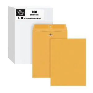 9 x 12 Clasp Envelopes with Deeply Gummed Flaps, Great for Filing, Storing or Mailing Documents, 28 lb Brown Kraft, 100 per Box (QUA37890) 9 x 12 Clasp Envelopes with Deeply Gummed Flaps, Great for Filing, Storing or Mailing Documents, 28 lb Brown Kraft, 100 per Box (QUA37890)