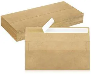 50 Pack #10 Business Envelopes, Brown Kraft Standard Envelopes Self Seal, Letter Size Mailing Envelopes for Checks Letters Invoices Christmas Birthday Graduation Wedding, 4 1/8 x 9 1/2 Inch 50 Pack #10 Business Envelopes, Brown Kraft Standard Envelopes Self Seal, Letter Size Mailing Envelopes for Checks Letters Invoices Christmas Birthday Graduation Wedding, 4 1/8 x 9 1/2 Inch