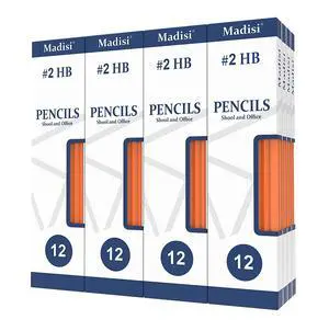 Wood-Cased #2 HB Pencils Bulk, 192 Count, Pre-sharpened Wood-Cased #2 HB Pencils Bulk, 192 Count, Pre-sharpened
