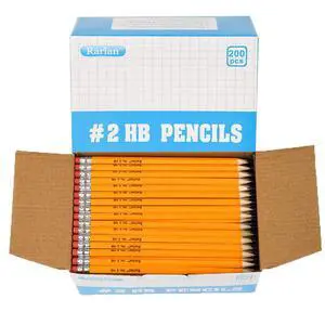 Wood-Cased #2 HB Pencils, Pre-sharpened, 200 Count Bulk Pack Wood-Cased #2 HB Pencils, Pre-sharpened, 200 Count Bulk Pack
