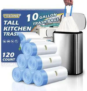 Kitchen 10 Gallon Trash Bag Drawstring,1.2 Mil,Unscented,120 Count Kitchen 10 Gallon Trash Bag Drawstring,1.2 Mil,Unscented,120 Count