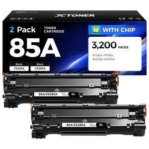85A Toner Cartridge Black 2-Pack with chip High Yield Replacement for HP 85A CE285A Compatible with HP LaserJet Pro MFP M1212nf M1217nfw P1102w P1109w Printer P1102 P1109 M1212 M1217 Series Ink Copy 85A Toner Cartridge Black 2-Pack with chip High Yield Replacement for HP 85A CE285A Compatible with HP LaserJet Pro MFP M1212nf M1217nfw P1102w P1109w Printer P1102 P1109 M1212 M1217 Series Ink Copy