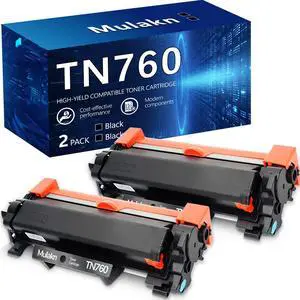 TN760 for TN760 Toner Cartridges to Use with MFC-L2750DW MFC-L2710DW HL-L2350DW HL-L2395DW HL-L2370DW DCP-L2550DW Printer High Yeild Black 2PK TN760 for TN760 Toner Cartridges to Use with MFC-L2750DW MFC-L2710DW HL-L2350DW HL-L2395DW HL-L2370DW DCP-L2550DW Printer High Yeild Black 2PK