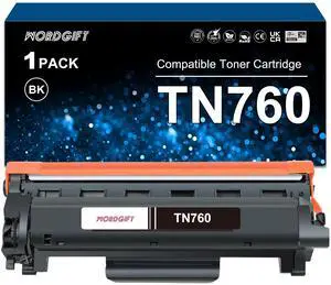 High-Yield Compatible TN760 Black Toner Cartridge (Non-OEM), Compatible with HL-L2350DW HL-L2395DW HL-L2390DW HL-L2370DW MFC-L2750DW MFC-L2710DW DCP-L2550DW (1-Pack) High-Yield Compatible TN760 Black Toner Cartridge (Non-OEM), Compatible with HL-L2350DW HL-L2395DW HL-L2390DW HL-L2370DW MFC-L2750DW MFC-L2710DW DCP-L2550DW (1-Pack)