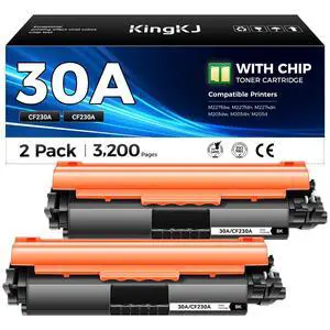 30A Black Toner Cartridge 2-Pack with chip High Yield Replacement for HP 30A CF230A 30X CF230X Compatible for HP LaserJet Pro MFP M227fdw M227fdn M203dw M227sdn M203dn M203d Printer M277 M203 Ink Copy 30A Black Toner Cartridge 2-Pack with chip High Yield Replacement for HP 30A CF230A 30X CF230X Compatible for HP LaserJet Pro MFP M227fdw M227fdn M203dw M227sdn M203dn M203d Printer M277 M203 Ink Copy