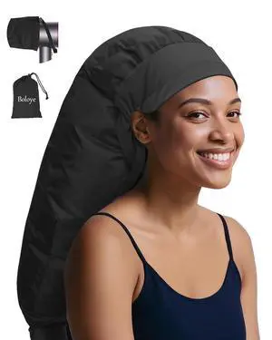Hair Dryer Bonnet Attachment 28.5" XL Hooded Dryer Cap for Faster Drying & Deep Conditioning, Extra-Large Space Fits Thick, Curly Hair & Styling Tools (Black, Extra Large) Hair Dryer Bonnet Attachment 28.5" XL Hooded Dryer Cap for Faster Drying & Deep Conditioning, Extra-Large Space Fits Thick, Curly Hair & Styling Tools (Black, Extra Large)