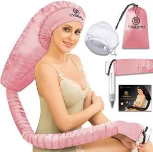 Bonnet Hair Dryer,Hooded Hair Dryer Attachment, Dryer Hooded Diffuser Cap for Curly,Speeds Up Drying Time,Safety Deep Conditioning at Home(Pink) Bonnet Hair Dryer,Hooded Hair Dryer Attachment, Dryer Hooded Diffuser Cap for Curly,Speeds Up Drying Time,Safety Deep Conditioning at Home(Pink)