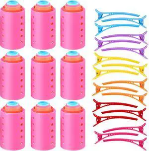 72-Piece Multicolor Magnetic Rollers Set with 54 Hair Rollers, 18 Duck Teeth Bows, and Hair Clips - Hairdressing Curlers Tools for Men and Women 72-Piece Multicolor Magnetic Rollers Set with 54 Hair Rollers, 18 Duck Teeth Bows, and Hair Clips - Hairdressing Curlers Tools for Men and Women