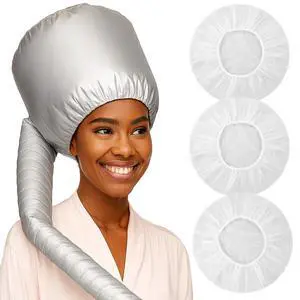 Universal Soft Bonnet Hair Dryer Attachment, 30" Hose, Adjustable Hood, Airflow Vent Technology, Fits Most Dryers, for Extensions, Roller Sets, Deep Conditioning, Includes 3 Shower Caps Universal Soft Bonnet Hair Dryer Attachment, 30" Hose, Adjustable Hood, Airflow Vent Technology, Fits Most Dryers, for Extensions, Roller Sets, Deep Conditioning, Includes 3 Shower Caps