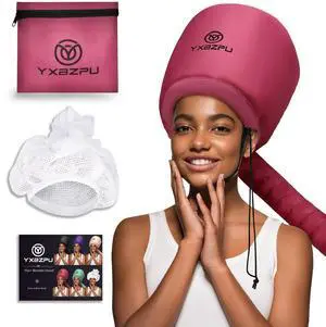 Hooded Hair Dryer Attachment, Hair Dryer Caps for Curly, Speeds Up Drying Time, Safety Deep Conditioning At Home (Rose Red) Hooded Hair Dryer Attachment, Hair Dryer Caps for Curly, Speeds Up Drying Time, Safety Deep Conditioning At Home (Rose Red)