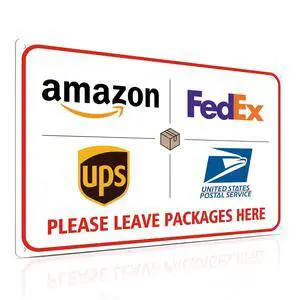 Package Delivery Sign 8x12", Please Leave Packages Here Package Delivery Sign 8x12", Please Leave Packages Here