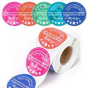 480 Pcs 5 Star Review Stickers Thank You Labels 5 Colors 480 Pcs 5 Star Review Stickers Thank You Labels 5 Colors