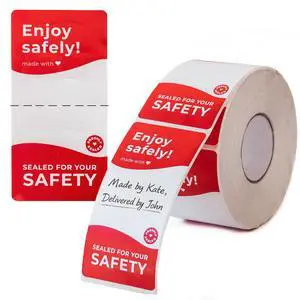 Tamper Evident Writable Delivery Labels 2 x 4 Tamper Proof Stickers for Food Delivery Takeaway Box - 500 Food Safety Stickers with Easy Tear-Off Strong Adhesive Seal Stickers for Food Delivery Tamper Evident Writable Delivery Labels 2 x 4 Tamper Proof Stickers for Food Delivery Takeaway Box - 500 Food Safety Stickers with Easy Tear-Off Strong Adhesive Seal Stickers for Food Delivery