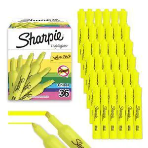 Tank Highlighters, Chisel Tip, Yellow Highlighters, Essential Office & School Supplies, Teacher Must Haves, Quick-Drying, Smear-Resistant, Bulk 36-Pack Tank Highlighters, Chisel Tip, Yellow Highlighters, Essential Office & School Supplies, Teacher Must Haves, Quick-Drying, Smear-Resistant, Bulk 36-Pack