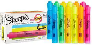Tank Style Highlighters, Chisel Tip, Assorted Colors, 12 Count Tank Style Highlighters, Chisel Tip, Assorted Colors, 12 Count