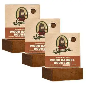 Natural Mens Bar Soap - Cold Process Body Soap Bar with Natural Oils - Gifts for Men - Wood Barrel Bourbon (5 oz, 3-Pack) Natural Mens Bar Soap - Cold Process Body Soap Bar with Natural Oils - Gifts for Men - Wood Barrel Bourbon (5 oz, 3-Pack)