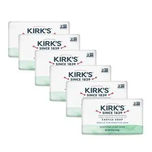 Castile Bar Soap, Aloe Vera - Clinically Tested, Safe for Sensitive Skin with Coconut Oil, Vegan and Non-GMO - 4 oz Bars, 6 Pack Castile Bar Soap, Aloe Vera - Clinically Tested, Safe for Sensitive Skin with Coconut Oil, Vegan and Non-GMO - 4 oz Bars, 6 Pack